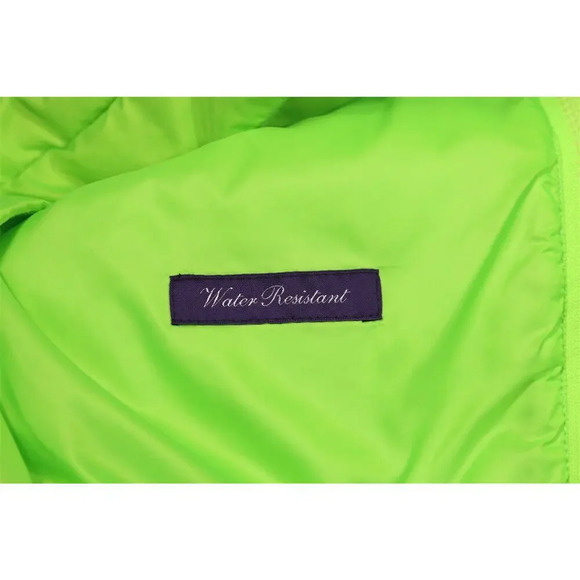 Ralph Lauren Purple Label Neon Green Puffer Down Jacket Water Resistant Men's S - Picture 8 of 8